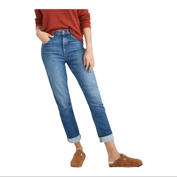 Madewell High Rise Slim Boyjean Boyfriend Jeans Blue Size 24 - Picture 5 of 10